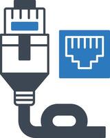 Ethernet Icon Wired Network and Data Connection vector