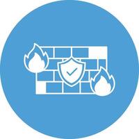 Firewall Icon Digital Wall for Network Security and Threat Protection vector