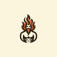 a logo for a gym with a man in a fire vector