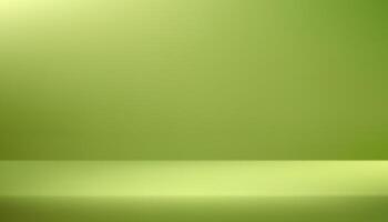Green studio background. Empty Room Studio with table. Space for selling products, backdrop, wallpaper, background, text. Gradient table. illustration. vector