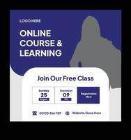 Online course free class registration vector