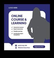 Online course and learning options vector
