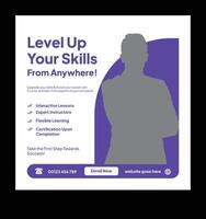 Online skill enhancement platform vector