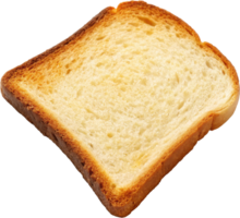 A golden brown slightly toasted slice of soft fluffy brioche bread with a crisp crust and an inviting aroma png
