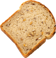 Single slice of multigrain bread with visible seeds png