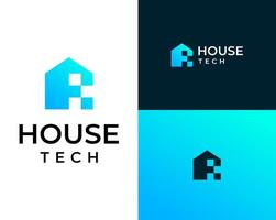 Logo design about smart home technology. vector