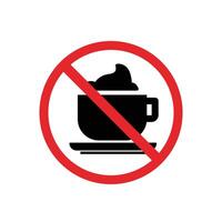 no cup, no drinks sign icon, Do not throw away plastic. Protect the environment, Suitable for poster use and web vector