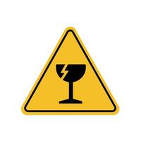ISO Prohibition Sign No Fragile Items Symbol Suitable for posters and web icons vector
