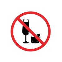 ISO Prohibition Sign No drinking symbol, no drinking. Suitable for posters and web icons vector
