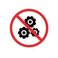 Dangerous gear sign, dangerous machine symbol. Suitable for posters and web icons. vector