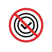No check mark, fail symbol. Suitable for posters and web icons. vector