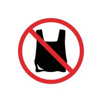 no plastic, no single-use plastic icon.empty plastic bag, Protect the environment, Suitable for poster use and web icons vector