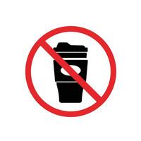 no cup, no drinks sign icon, Do not throw away plastic. Protect the environment, Suitable for poster use and web icons vector