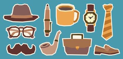 Stylish accessories for men vector