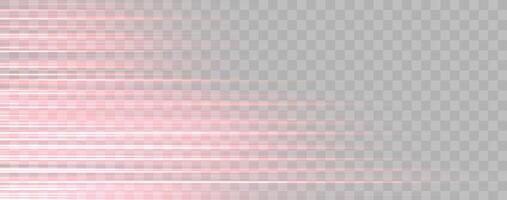 Speed rays, velocity light neon flow, zoom in motion effect, red glow speed lines, colorful light trails, stripes, illustration. vector