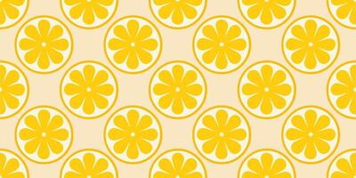 Seamless Pattern with Lemon Slices in Flat Style. Flat design. Ideal for packaging, textiles, kitchen decor. vector