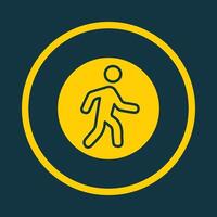 Person Walking trendy art design elegant amazing design colorful useful illustration vector