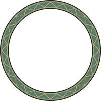 colored round Yakut ornament. Endless circle, border, frame of the northern Far East. vector