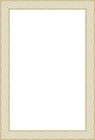 gold square Yakut ornament. An endless rectangular border, a frame northern Far East. vector