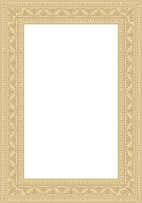gold square Yakut ornament. An endless rectangular border, a frame of the northern Far East.