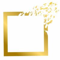 Square Gold Border with Light Gradient vector