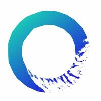 Neon Blue and Green Circle Interface Element vector