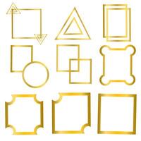 Simple Golden Frame Collection vector