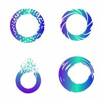 Cyber Frame Ring Variations vector