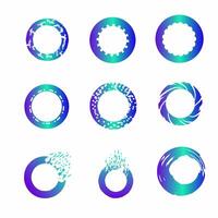 Futuristic Circle Frame Design vector