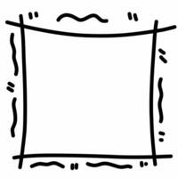 Doodle Art Square Outline vector