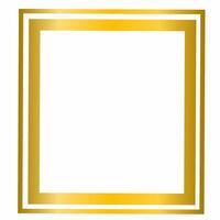 Modern Gold Frame with Double Line Effect vector