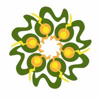 Decorative Abstract Mandala Badge Illustration vector