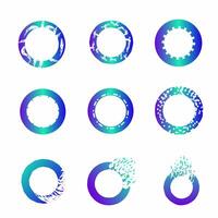 Gradient Tech Ring Elements vector