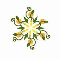 Boho Style Abstract Mandala Emblem vector