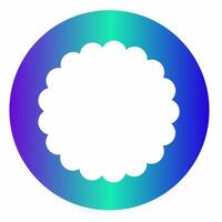 Artistic Ring Frame with Brush Effect vector