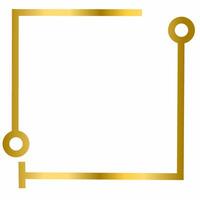 Minimalist Golden Square Border vector