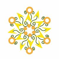 Ornamental Mandala Emblem in Abstract Form vector
