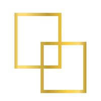 Modern Gold Frame with White Background vector