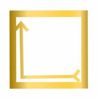 Elegant Gold Border with Inner White Space vector