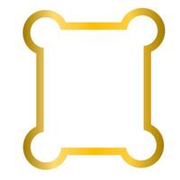 Simple Luxury Frame in Metallic Gold vector