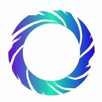 Creative Swirl Frame in Blue Gradient vector