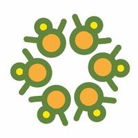 Abstract Mandala Emblem in Hand-Drawn Style vector