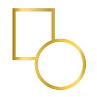 Classic Minimal Gold Frame Isolated vector