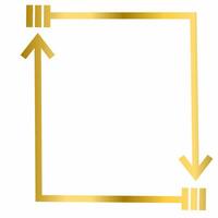 Shiny Gold Box Frame Design vector
