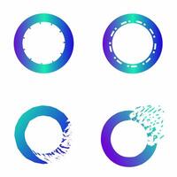 Gradient Circular Tech Frames vector