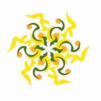 Minimal Abstract Mandala Emblem Design vector