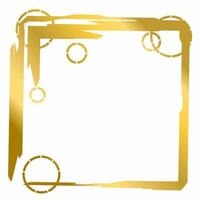 Abstract Gold Square Outline vector