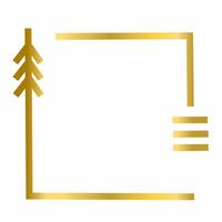 Shiny Golden Square Design vector