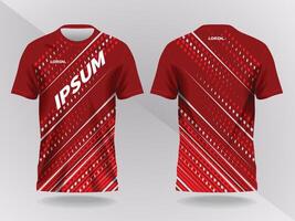Red sport jersey with dynamic design vector