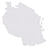 Tanzania map dotted pattern design purple circle vector